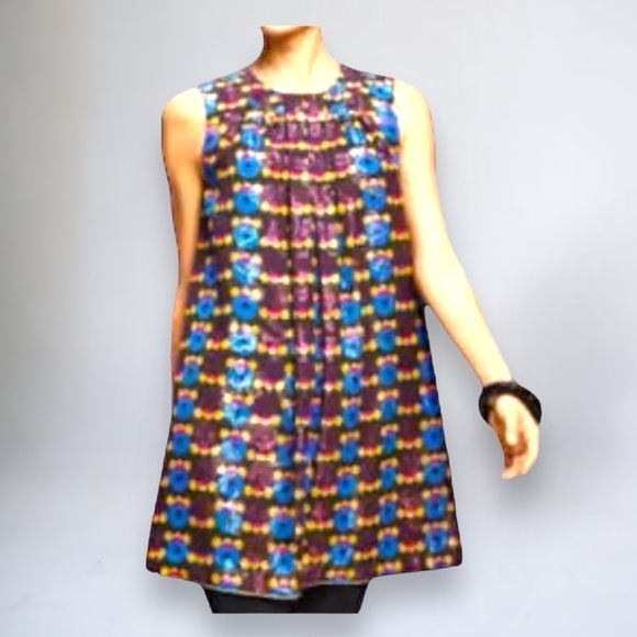 Anna Sui x Target 20th Anniversary Mod Metallic Sleeveless Party Shift Dress - Picture 2 of 15